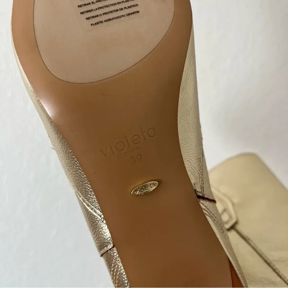 Mango sz 39 Violeta Gold bovine leather cowboy boots bloggers fav - Picture 11 of 16